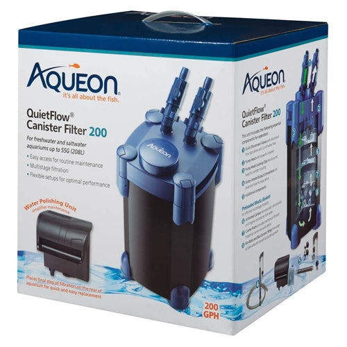 Aqueon QuietFlow Canister Filter 200 (Up to 55G)