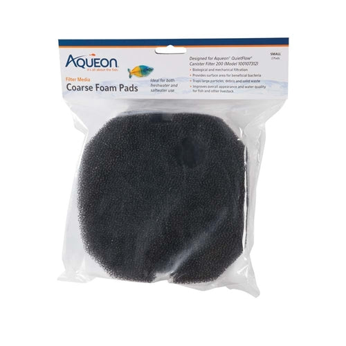Aqueon QuietFlow Canister Filter 200 Replacement Coarse Foam Pads, 2-Pack