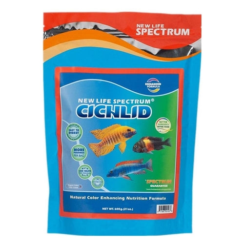 New Life Spectrum Cichlid, Regular Pellet, 1mm-1.5mm, 600 grams