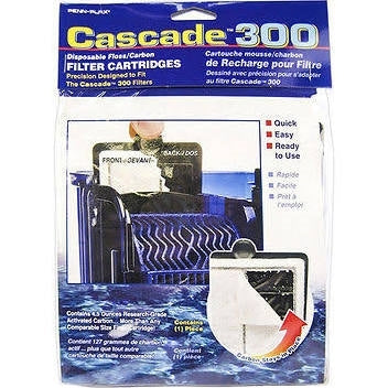 Penn-Plax Cascade 300 Power Filter Replacement Filter Cartridge 1-Pack (CPF5C)