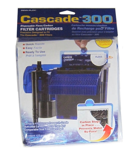 Penn-Plax Cascade 300 Power Filter Replacement Filter Cartridge 3-Pack (CPF5C3)