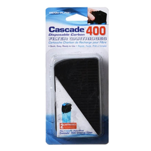 Penn-Plax Cascade 400 Internal Filter Replacement Carbon Cartridges, 2-Pack (CIF11)