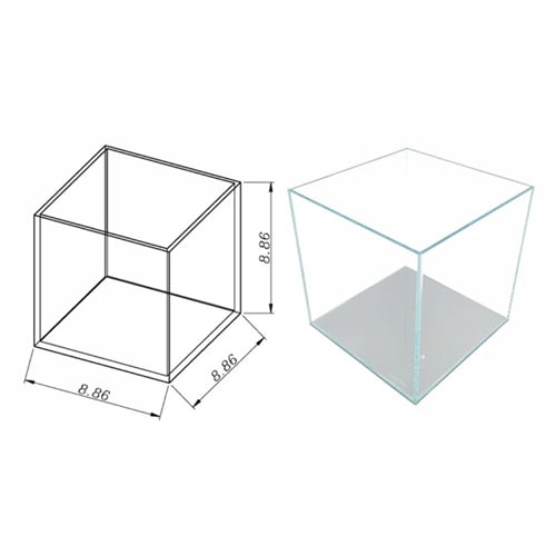 Lifegard Aquatics 3 Gallon Nano Cube Rimless Low Iron Ultra Clear Aquarium NO FREE FREIGHT