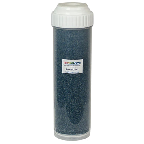 Spectrapure Refillable Mixed Bed Color Indicating Cartridge 10" (Model DI-MB-CI-10)