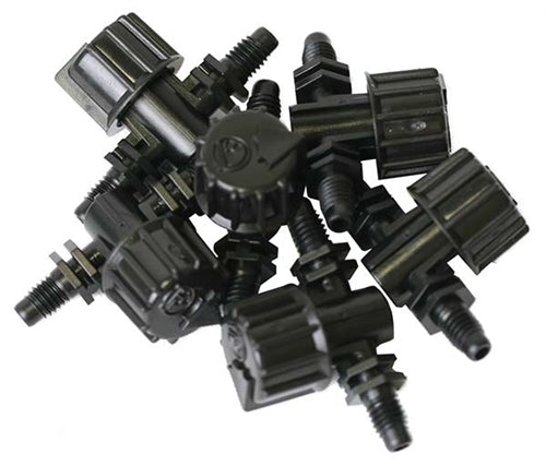 Two Little Fishies Airline Hose Micro Ball Valves, Thread x Thread, 6-Pack