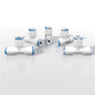 AquaticLife Press 1/4" Tee w/ 3 Blue Clips
