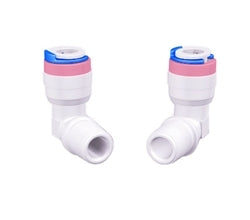 AquaticLife Buddie Fit Press 1/4" xÂ  MPT 1/8" Elbow Check Valve w/ Blue Clips (2-pack)