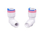 AquaticLife Buddie Fit Press 1/4" xÂ  MPT 1/8" Elbow Check Valve w/ Blue Clips (2-pack)
