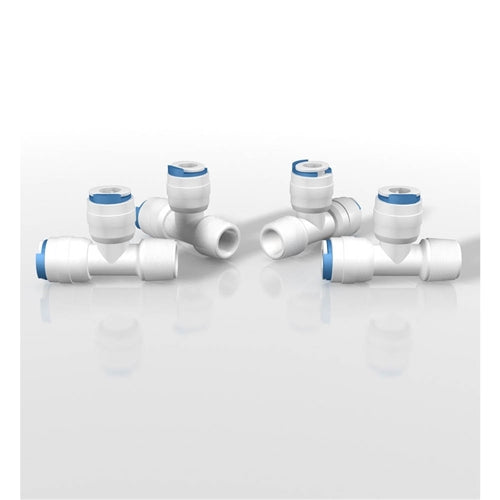 AquaticLife Buddie Fit RO 1/4" x Press 1/4" x MPT 1/4" w/2 Blue Clips, 4 Pack