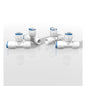 AquaticLife Buddie Fit RO 1/4" x Press 1/4" x MPT 1/4" w/2 Blue Clips, 4 Pack