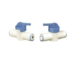 AquaticLife Buddie Fit Press 1/4" x Press 1/4" Valve w/ Blue Clips (2-pack)
