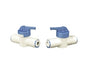 AquaticLife Buddie Fit Press 1/4" x Press 1/4" Valve w/ Blue Clips (2-pack)