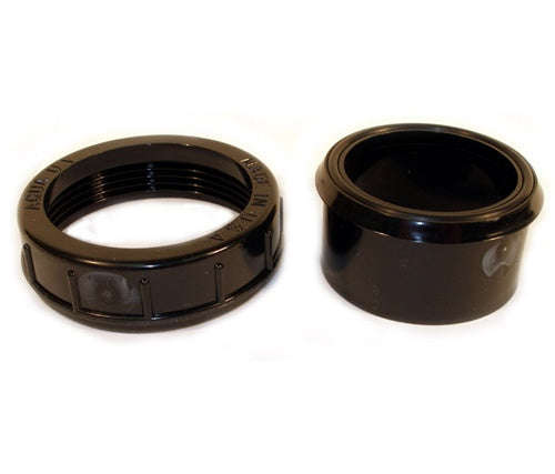 Aqua Ultraviolet Union Half, Black, 2", No Thread w/ O-Ring and Union Ring