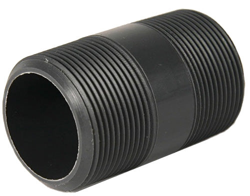 Nylon Nipple 1-1/2" MPT x 1-1/2" MPT, black
