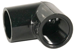 Schedule 40 PVC Elbow 1/2" Slip X 1/2" FPT Black