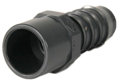 Schedule 40 PVC Straight Insert Adapters 1" Spg x 1" Hose Barb