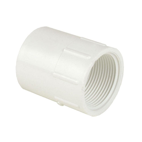 Dura Schedule 40 White PVC Female Adapter 3/4" Slip x 3/4" Thread