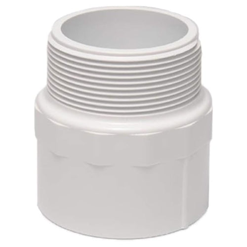Dura Schedule 40 PVC Male Adapter 1" Slip x 1" Thread White