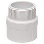 Dura Schedule 40 PVC Male Adapter 1" Slip x 1" Thread White
