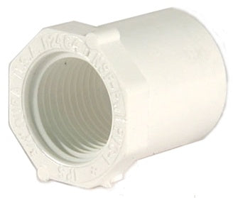 Schedule 40 PVC Reducer Bushing 1" Spg x 3/4" FTP