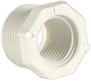 Schedule 40 PVC Reducer Bushing 3/4" MPT x 1/4" FPT