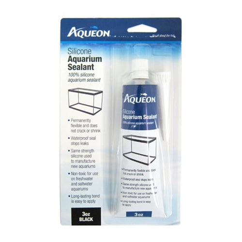 Aqueon BLACK Silicone Aquarium Sealant, 3 oz