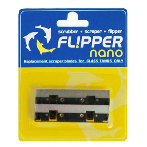 Flipper Nano Stainless Steel Replacement Blades for Glass Tanks (2 pack)