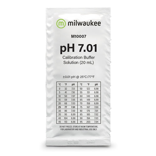 Milwaukee Instruments 7.01 Calibration Solution, Single Use Packet, 20ml