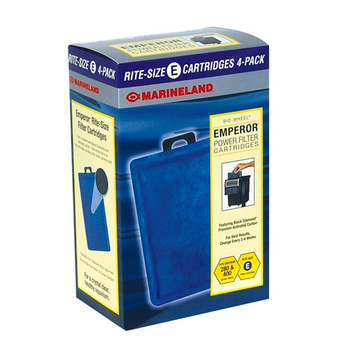 Marineland Emperor Rite-Size E Replacement Filter Cartridges (4-Pack)
