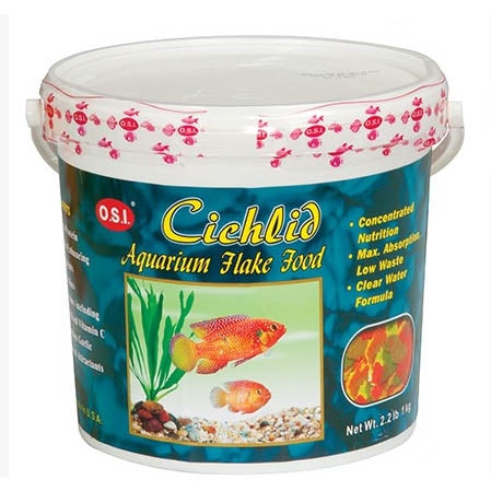 Ocean Star International (O.S.I.) Cichlid Flake Food, 2.2 lb