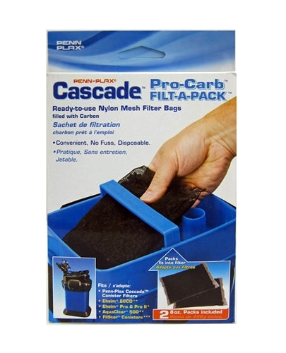 Penn-Plax Cascade Canister Filter Replacement Pro-Carb Activated Carbon 2-Pack (CCF233)