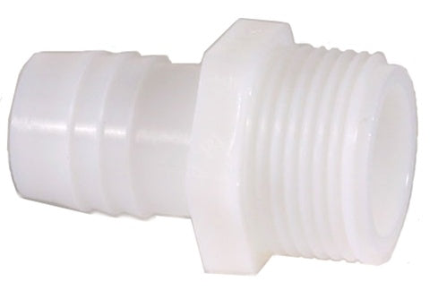 Nylon Straight Adapters 1/2" MPT x 3/4" Hose Barb