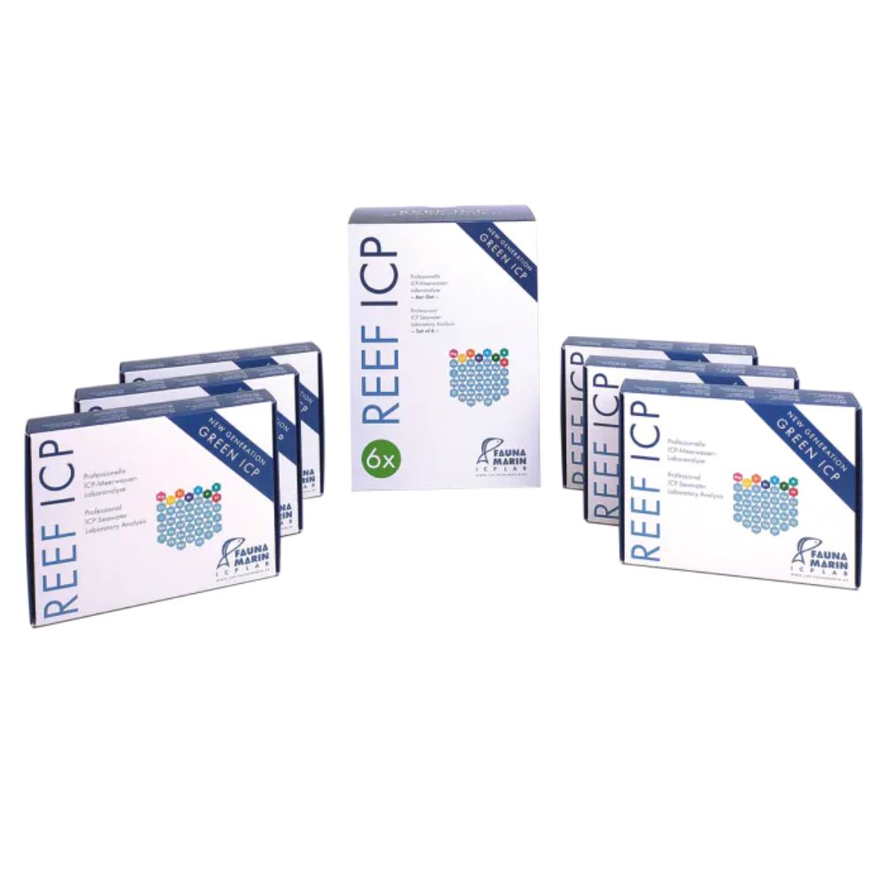 Fauna Marin Reef ICP Total Test, 37 Water Parameters, 6-Pack