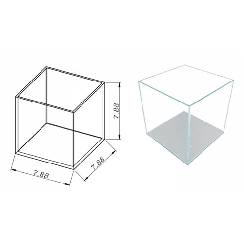 Lifegard Aquatics 2 Gallon Nano Cube Rimless Low Iron Ultra Clear Aquarium NO FREE FREIGHT