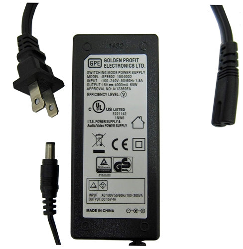 Lifegard Aquatics LED Light Replacement Power Adapter Type 3 (Model GPE602-150400D)