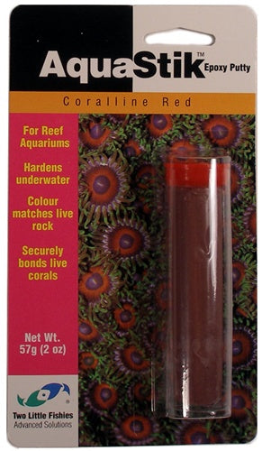 Two Little Fishies Aquastik Aquarium Epoxy Putty, Red, 2 oz