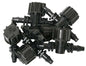 Two Little Fishies Airline Hose Micro Ball Valves, Barb x Barb, 6-Pack